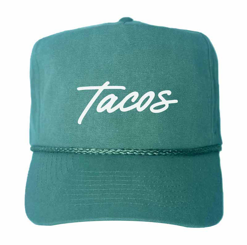 Tacos Cursive Canvas Trucker