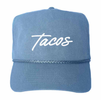 Tacos Cursive Canvas Trucker