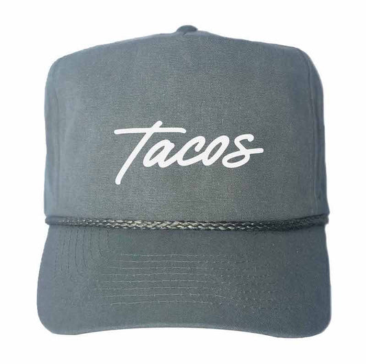 Tacos Cursive Canvas Trucker
