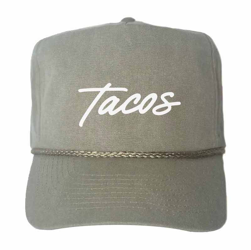 Tacos Cursive Canvas Trucker