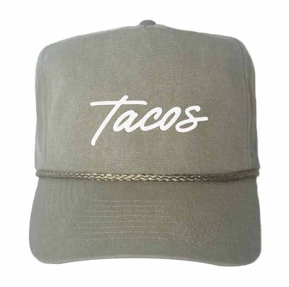 Tacos Cursive Canvas Trucker