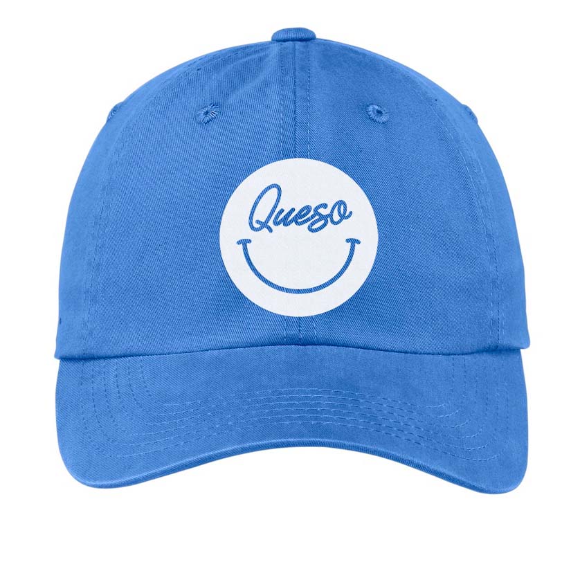 Queso Cursive Smile Baseball Cap