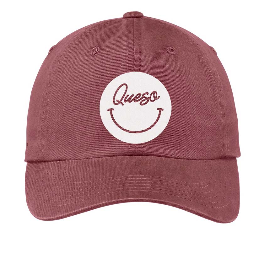 Queso Cursive Smile Baseball Cap