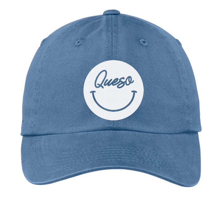 Queso Cursive Smile Baseball Cap