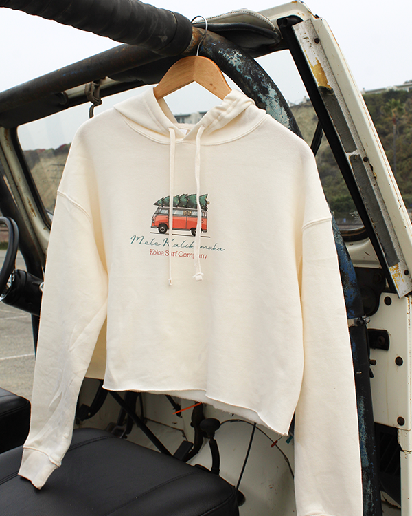Koloa Christmas Van Cropped Hooded Sweatshirt