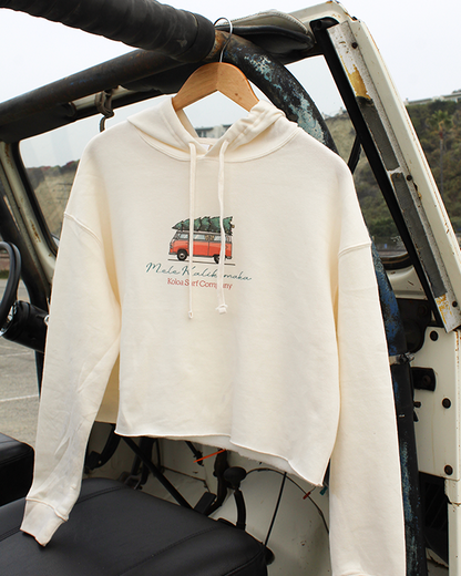 Koloa Christmas Van Cropped Hooded Sweatshirt
