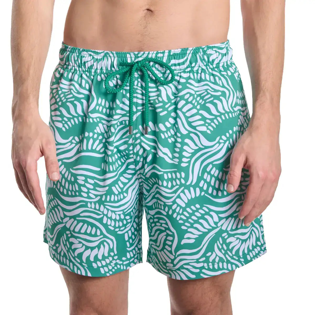 Salt Spray, Palm and Surf Hybrid Short, Compression Lined Swim and Resort Trunk
