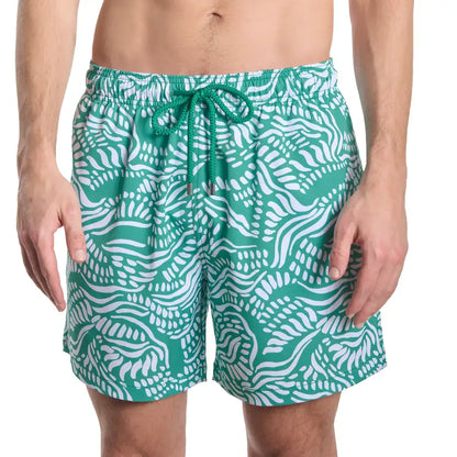 Salt Spray, Palm and Surf Hybrid Short, Compression Lined Swim and Resort Trunk
