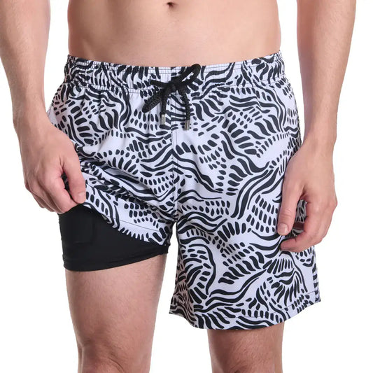 Salt Spray, Surf and Storm Hybrid Short, Compression Lined Swim and Resort Trunk