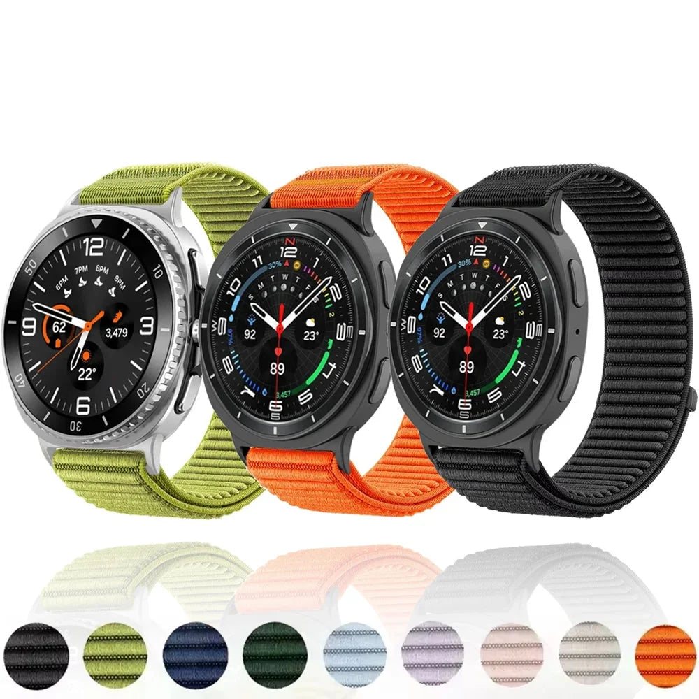 Samsung Galaxy Watch8, 8 Classic & 9 Ribbed Nylon Sport Loop Band