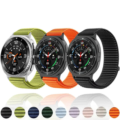 Samsung Galaxy Watch8, 8 Classic & 9 Ribbed Nylon Sport Loop Band