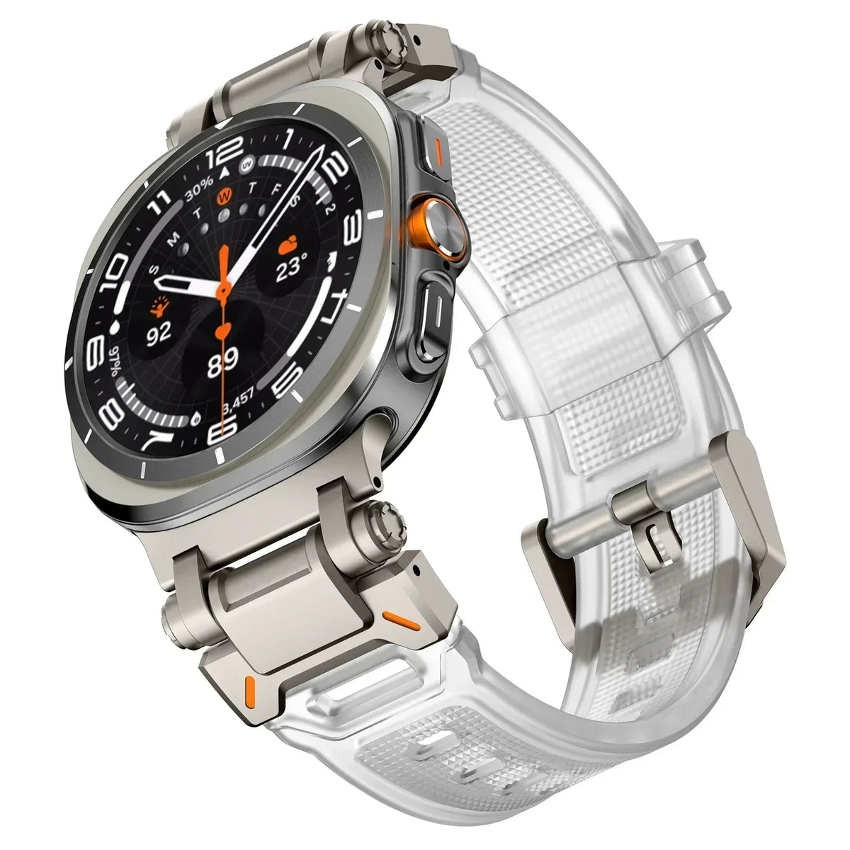 Samsung Galaxy Watch8, 8 Classic & 9 Rubber Band with Metal Hardware