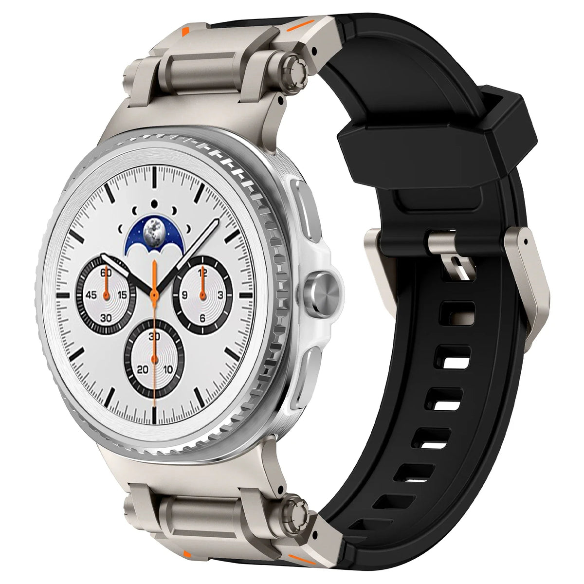Samsung Galaxy Watch8, 8 Classic & 9 Rubber Band with Metal Hardware