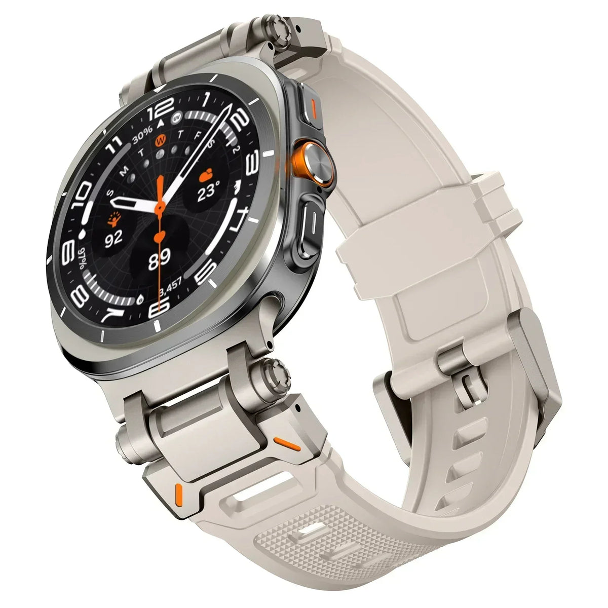 Samsung Galaxy Watch8, 8 Classic & 9 Rubber Band with Metal Hardware