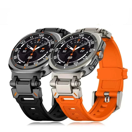 Samsung Galaxy Watch8, 8 Classic & 9 Rubber Band with Metal Hardware