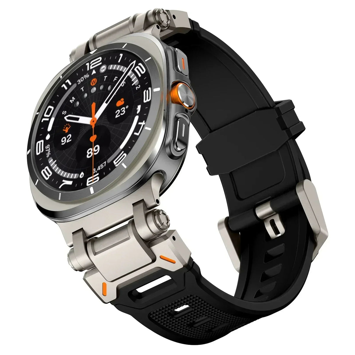 Samsung Galaxy Watch8, 8 Classic & 9 Rubber Band with Metal Hardware