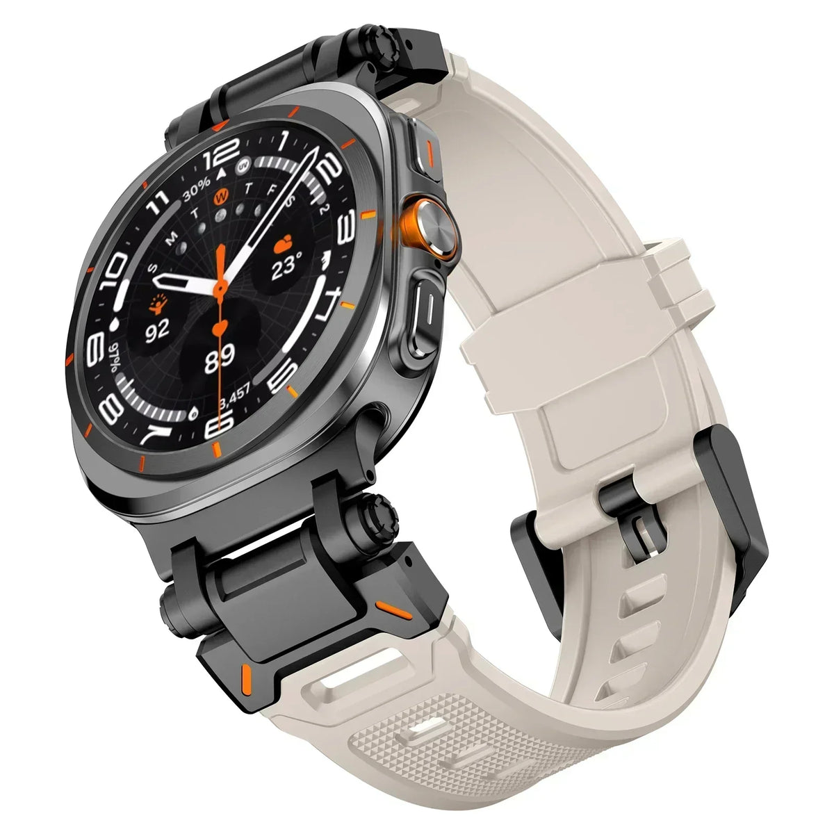 Samsung Galaxy Watch8, 8 Classic & 9 Rubber Band with Metal Hardware