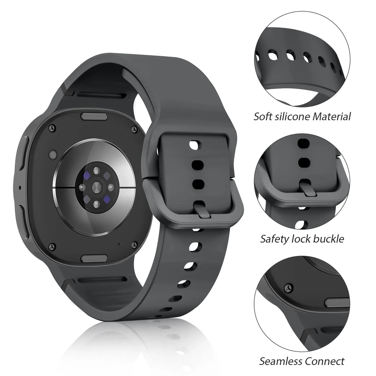 Samsung Galaxy Watch8, 8 Classic & 9 Smooth Silicone Everyday Band