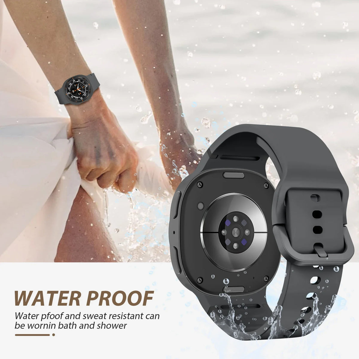 Samsung Galaxy Watch8, 8 Classic & 9 Smooth Silicone Everyday Band