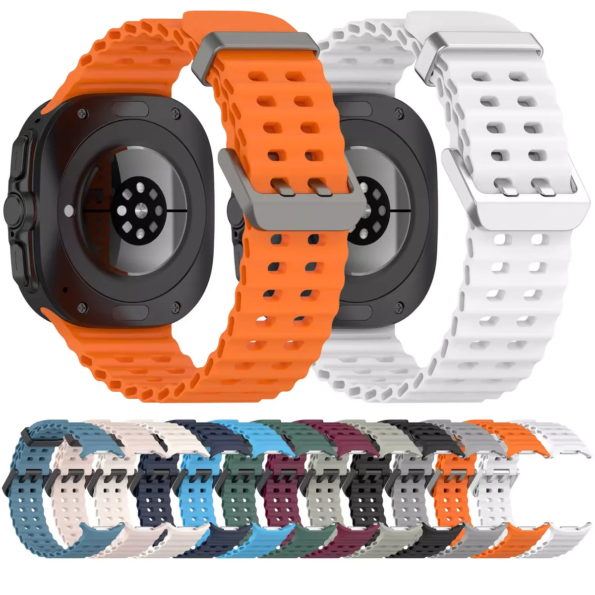 Samsung Galaxy Watch8, 8 Classic & 9 Twin-Hole Silicone Sport Band