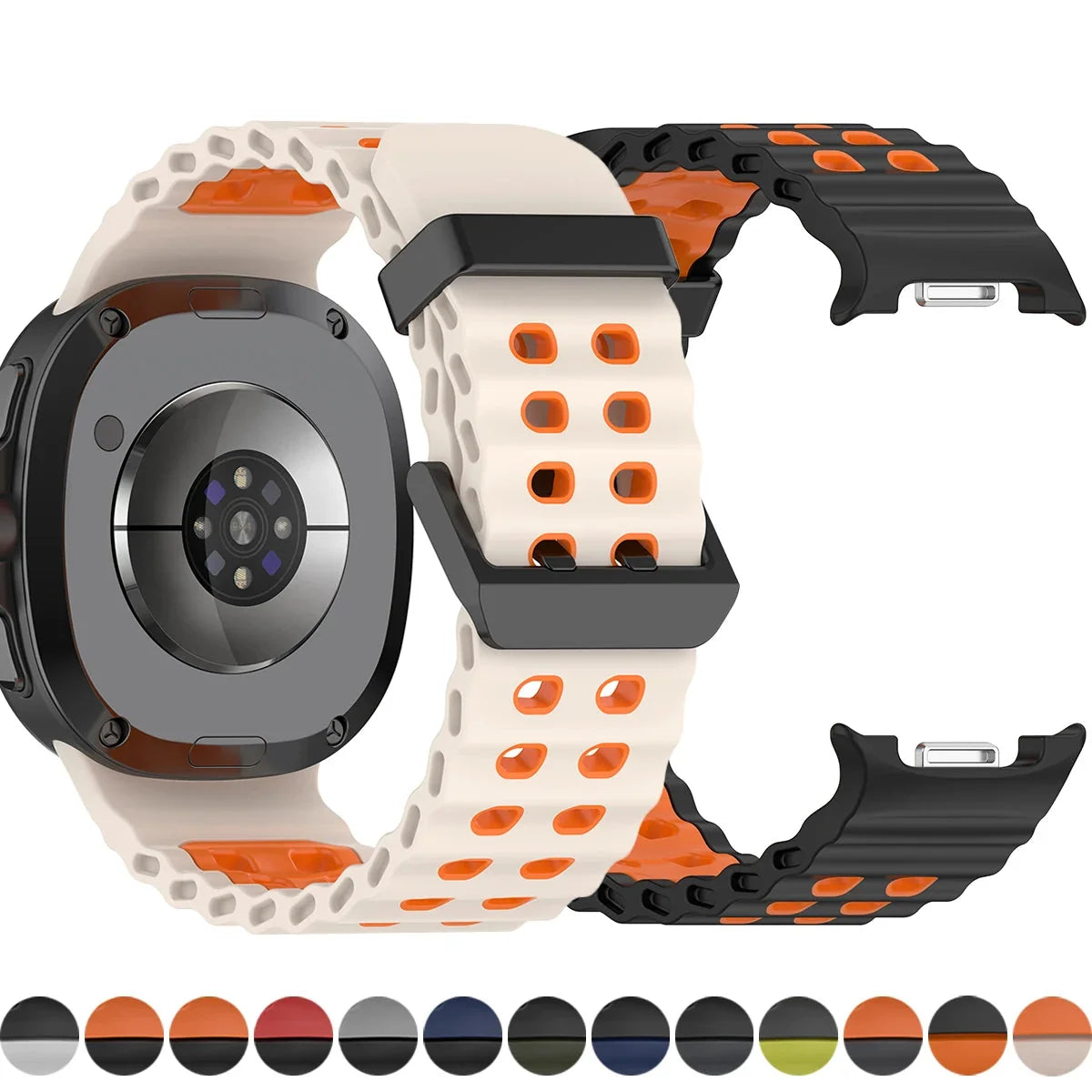 Samsung Galaxy Watch8, 8 Classic & 9 Two-Tone Vented Silicone Band