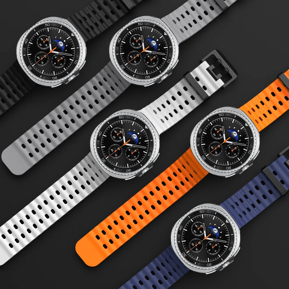 Samsung Galaxy Watch8, 8 Classic & 9 Perforated Silicone Sport Band