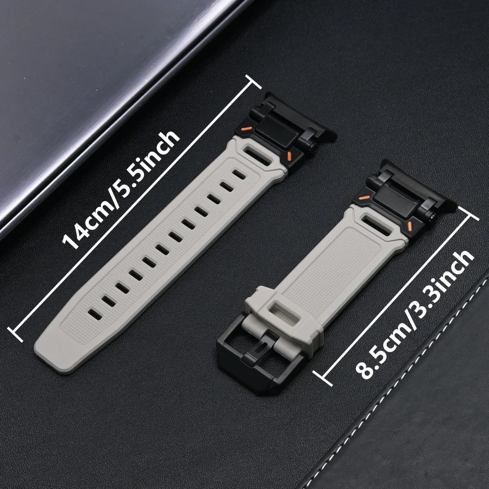 Samsung Galaxy Watch8, 8 Classic & 9 Rubber Band with Metal Hardware