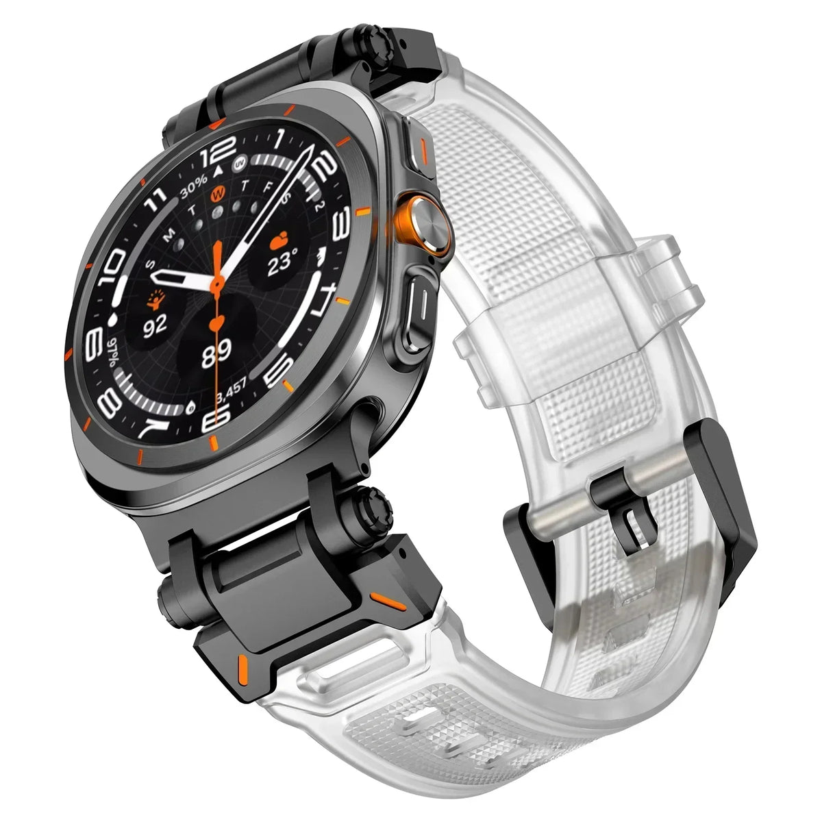 Samsung Galaxy Watch8, 8 Classic & 9 Rubber Band with Metal Hardware