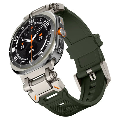 Samsung Galaxy Watch8, 8 Classic & 9 Rubber Band with Metal Hardware