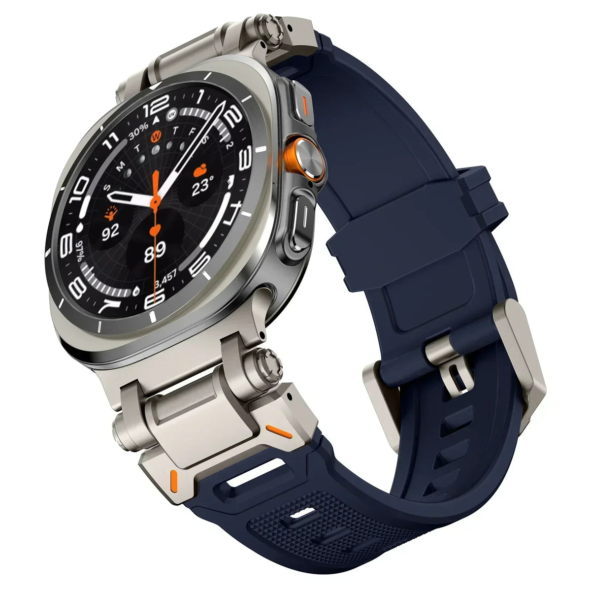 Samsung Galaxy Watch8, 8 Classic & 9 Rubber Band with Metal Hardware
