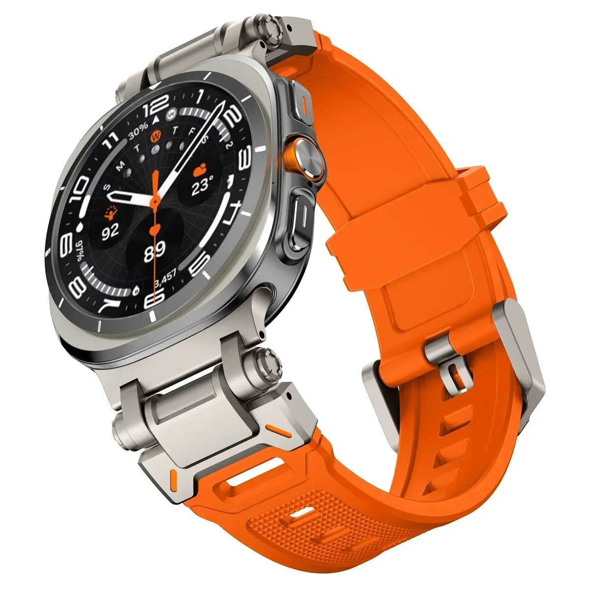 Samsung Galaxy Watch8, 8 Classic & 9 Rubber Band with Metal Hardware