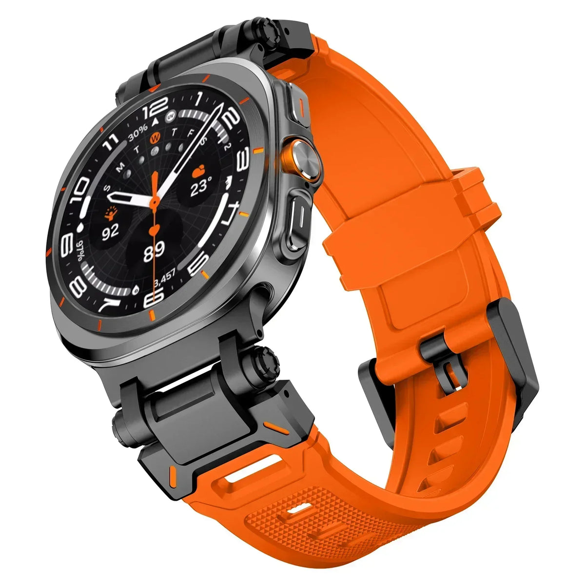 Samsung Galaxy Watch8, 8 Classic & 9 Rubber Band with Metal Hardware