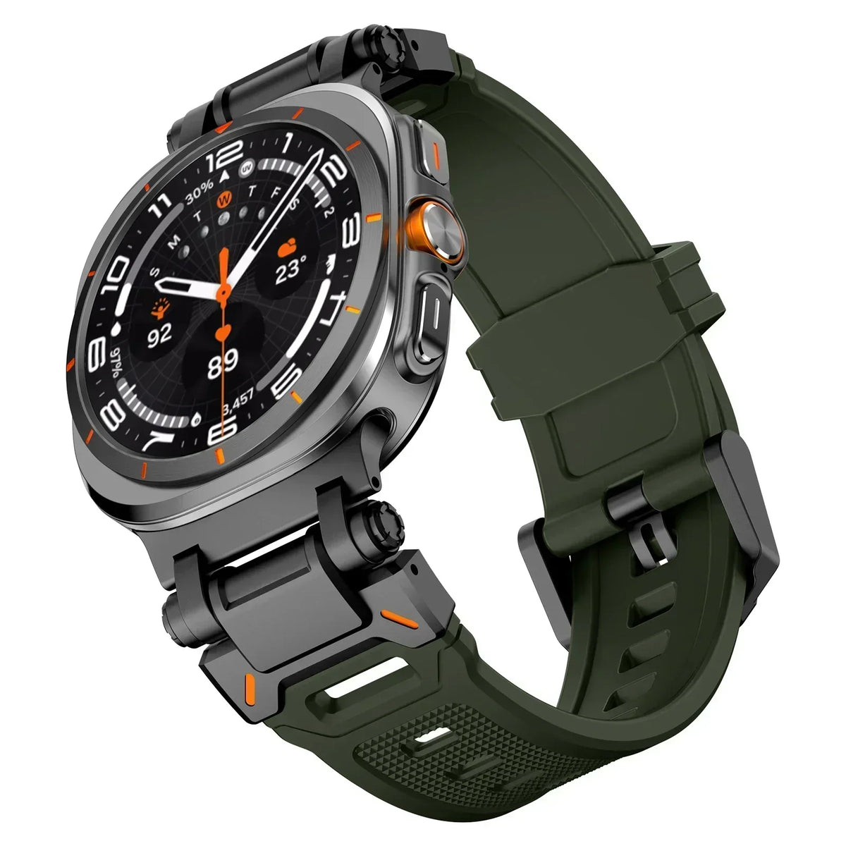 Samsung Galaxy Watch8, 8 Classic & 9 Rubber Band with Metal Hardware