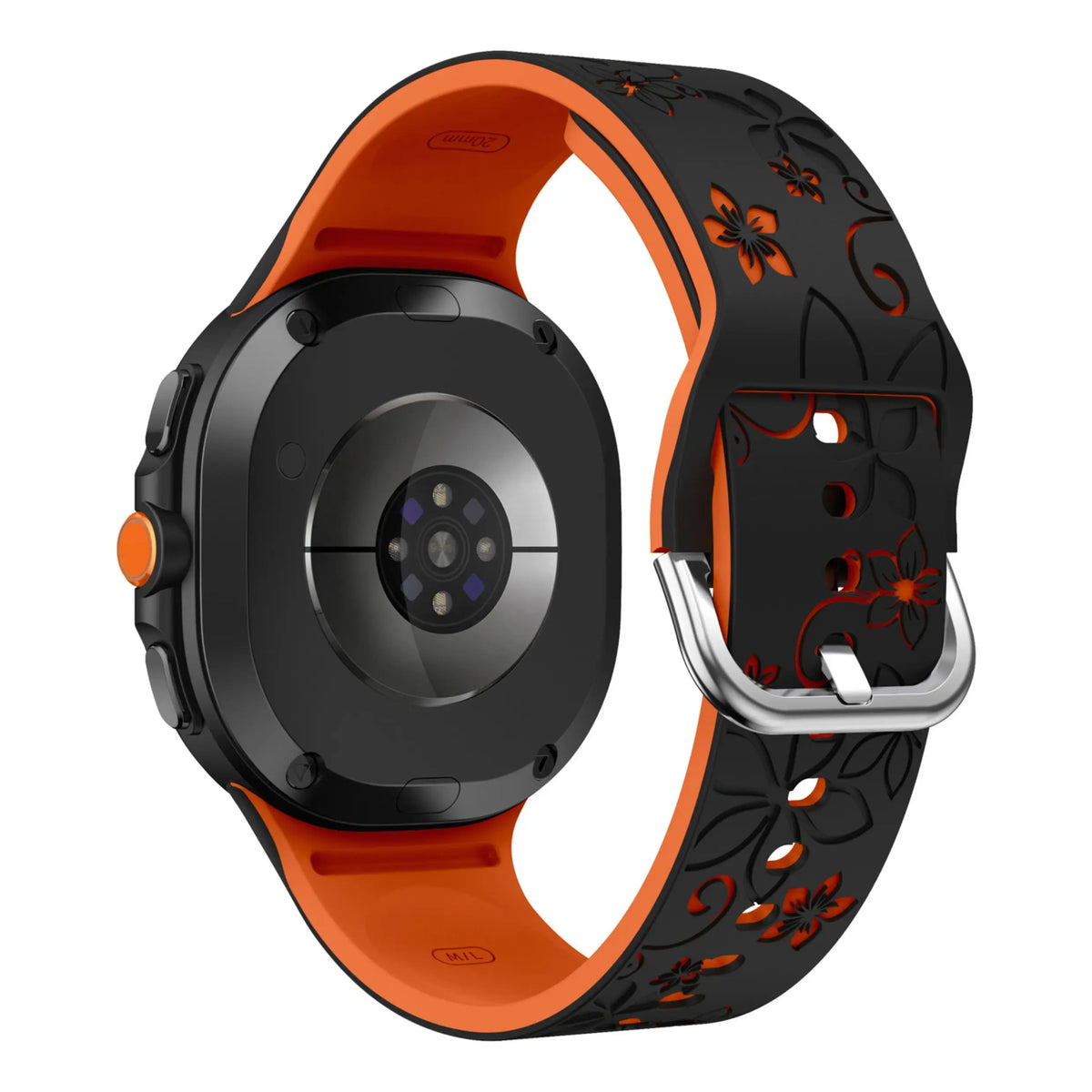 Samsung Galaxy Watch 7, 6, 5, 4 & FE 20mm Floral Silicone Band