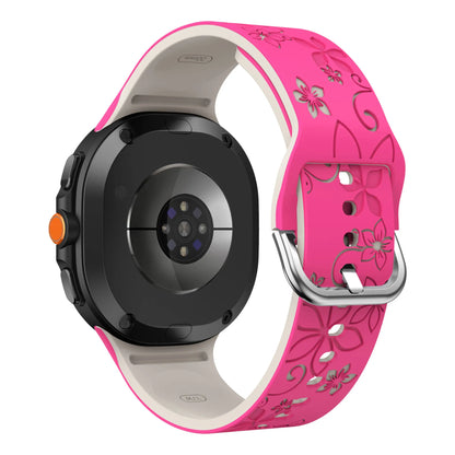 Samsung Galaxy Watch 7, 6, 5, 4 & FE 20mm Floral Silicone Band