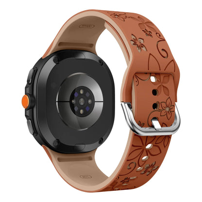 Samsung Galaxy Watch 7, 6, 5, 4 & FE 20mm Floral Silicone Band