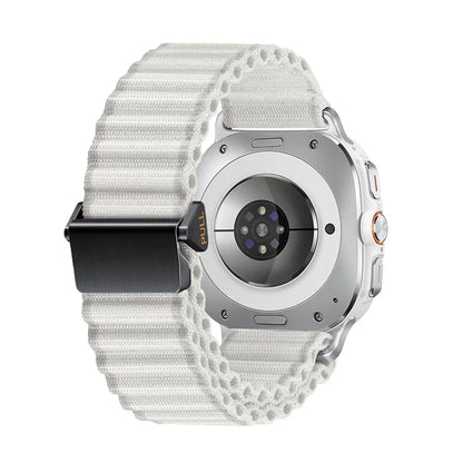 Samsung Galaxy Watch Ultra & Ultra 2 Ribbed Fabric Loop, Hook Closure