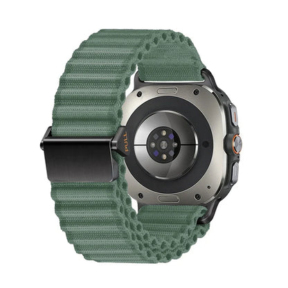 Samsung Galaxy Watch Ultra & Ultra 2 Ribbed Fabric Loop, Hook Closure