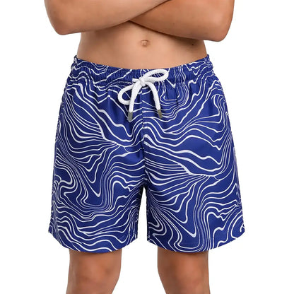Sand Waves, Harbor and Surf Boys Hybrid Short, Swim and Play Trunk
