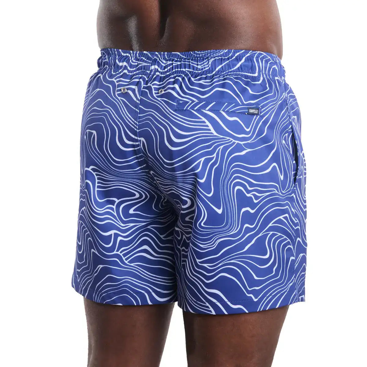 Sand Waves, Harbor and Surf Hybrid Short, Compression Lined Swim and Resort Trunk