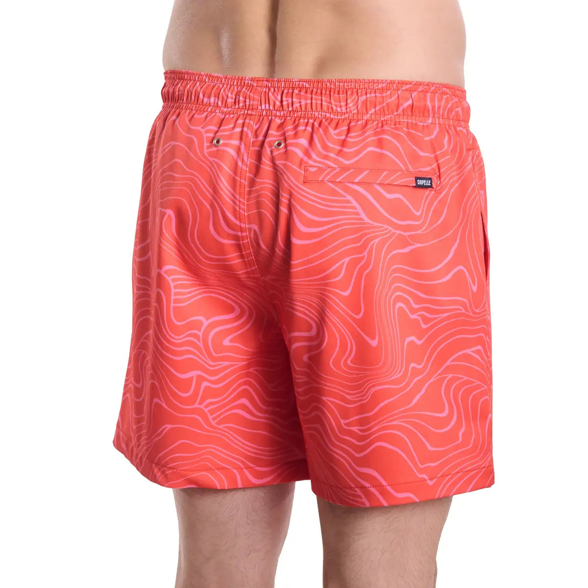Sand Waves, Heat and Bloom Hybrid Short, Compression Lined Swim and Resort Trunk