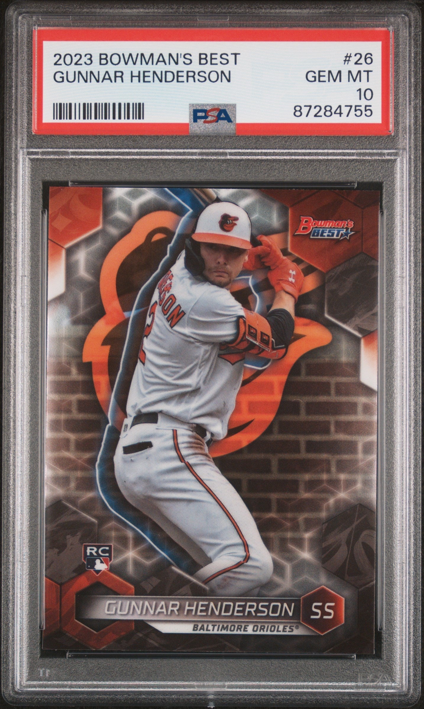 Graded 2023 Topps Bowmans Best Gunnar Henderson #26 Rookie RC Baseball Card PSA 10 Gem Mint