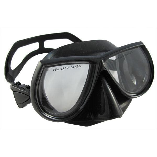 Scuba Diving Spearfishing Free Dive Low Volume Black Silicone Mask