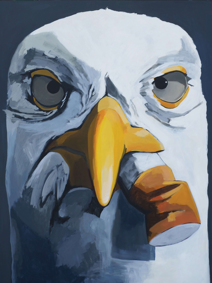 Seagull With Cig Sticker