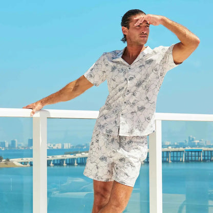 Secret Garden Men's Button Down Resort Shirt, Modern Fit