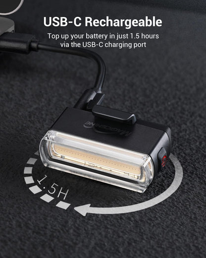 Magicshine SEEMEE 20 V2.0 Bike Tail Lights for Night Riding,USB-C Rechargeable Bicycle Rear Lights, IPX6 Waterproof, Cycling Safety Back Light for Commuting Cyclists and Kids