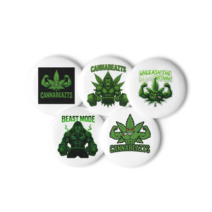 Set of pin buttons