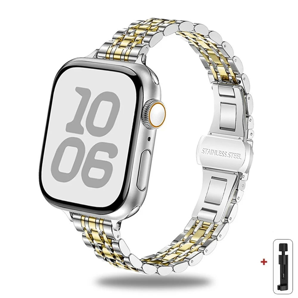 Stainless Steel Strap For Apple Watch Band Series 11/10/9/8/7/6/5/4/ SE / Ultra 1/2/3