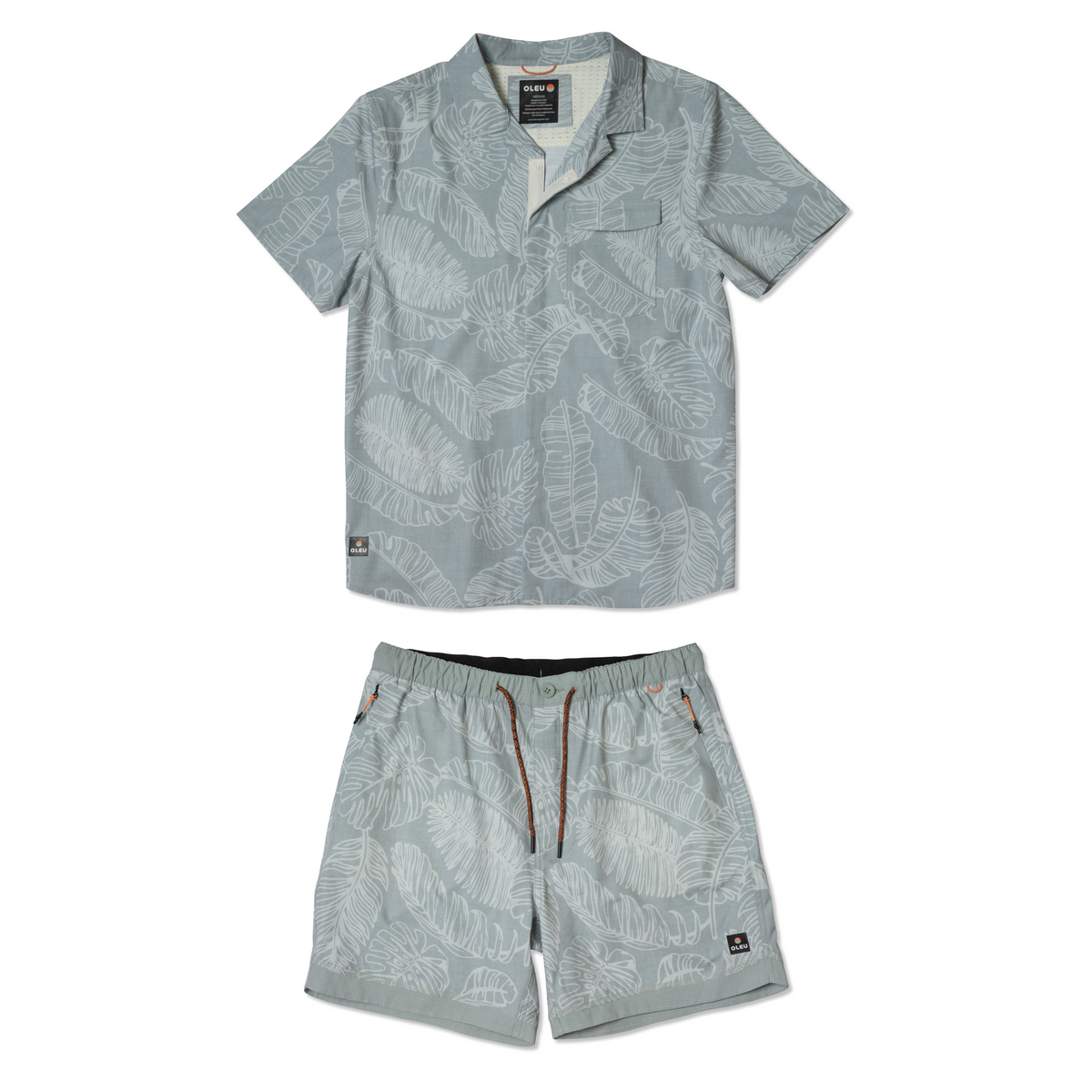 OLEU UV QUICK-DRY BOARDSHIRT - RAINFOREST SEA GREEN