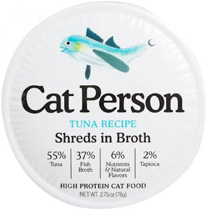 Cat Person Cat Shredded Tuna In Broth 2.75oz